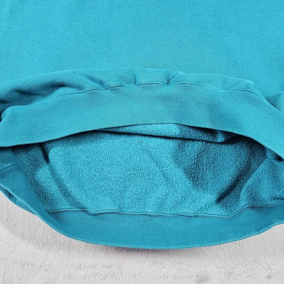 Vintage 90s Levi Strauss & Co Sweatshirt Green Embroidered Logo Spell Out Grunge - Picture 8 of 16